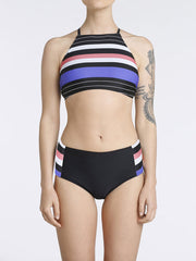 Multi Stripe High Waist Bikini Combo