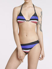 Multi Stripe String Triangle Top