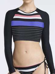 Multi Stripe Rushguard Top